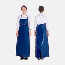 코스모스웨이 목걸이형 비고리 방수 앞치마, 특대, 청색