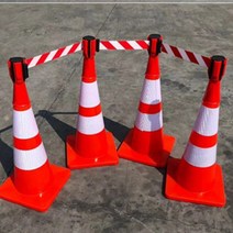 주차장 바리케이트 꼬깔 차단봉 라바콘 가이드라인, 빨강