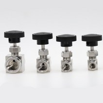 1PCS 1/8 1/4 BSP 동등 암나사 SS 304 스테인레스 스틸 유량 제어 니들 밸브 차단, 03 3/8