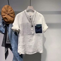 남성반팔셔츠/면마/린넨/블라우스/루즈핏/캐주얼