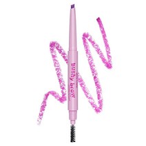 Lime Crime Bushy Brow 포마드 펜슬 포니 일렉트릭 바이올렛 퍼플 - 2-in-1 브러시 및 펜슬은 눈썹 볼륨과 질감을 제공합니다 오래 지속 선명함 얼룩 방지 비건, Pony