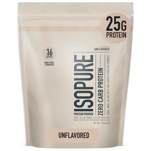 Isopure Unflavored Whey Isolate Protein Powder 이소퓨어 무향 유청 분리 단백질 분말 16oz(454g), 454g, 1개