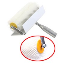 스파이크 롤러 240mm 우레탄 에폭시 방수제 기포 제거 로라 롤링 작업 몰탈 몰타르 수평 방수재 페인트 빗살 문의 플라스틱 톱니 돌기 롤라 스파이크로라 스파이크롤라