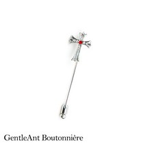 젠틀안트 정장악세사리 부토니에 루비 크로스 라펠핀 GR09-1D911