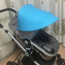 유모차가리개 레인커버 모기장 덮개 방풍 선 바이저 캐리지 태양 그늘 캐노피 액세서리, 푸른