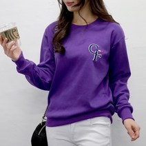 여자친9 [당일발송] 래터링 볼륨자수 빅사이즈(S~2XL) 소프트 맨투맨-26칼라