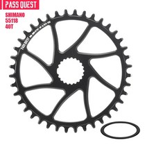 PASS QUEST 타원형 체인 링 0mm 오프셋 MTB deore xt M7100 M8100 M9100 SHIMANO 12S 크랭크 셋용 좁은 와이드 자전거 체인 휠, NEW 라운드 40T