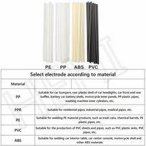 용접봉 10 개/몫 플라스틱 용접봉 20CM/25CM 길이 PP/PVC/ABS/PE 용접기에 대 한 5x2mm 스틱, 02 Length 25CM_06 Green PP