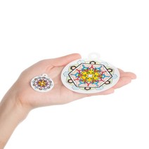 매직폴리미니 프리컷 컬러링 10장팩 만다라 (M-4) / 슈링크필름 슈링클 아트 플라스틱공예 마술종이 마법종이, 샌디드