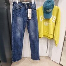 잠뱅이 남성 쿄렌 원단 워싱 하이라이즈 스트레이트 핏 데님 AK3DIH23