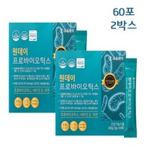 유유제약 원데이 프로바이오틱스 3g 60포 2개월분 포스트 바이오틱스 프리 17종 락토바실러스 가세리 람노서스 카제이 루테리 유산균 유산균대사산물 비타민D 아연 온가족, 2개, 180g