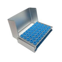 UV 살균기 휴대용 네일 미용실 소독기 치과용 버 홀더 블록 청소 스탠드 오토클레이브 케이스 박스 알루미늄 합금 오거나이저 152 홀 7640, 12.40Holes Sliver