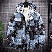 JINGHENG 남성코트 패션 브랜드 캐슈넛 플라워 패치 패딩 겨울 커플 패딩 점퍼 베이커리 보온 캐주얼 패딩 패딩 NDMF484894