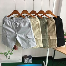 황제패밀리 매일 입는 편한 스판 워싱 카고 밴딩 반바지(28-36)