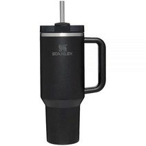 Stanley Quencher H2.0 FlowState 스테인리스 스틸 진공 단열 텀블러 뚜껑 및 빨대 포함 물 아이스 티 또는 커피 스무디 등용 안개 1.2L(40온, 40 oz, Black