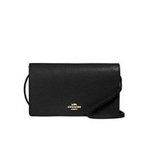 코치 여성용 안나 폴드오버 크로스바디 클러치(블랙)COACH 100857