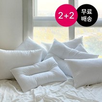 2+2 호텔용 베개솜 먼지없는 항균 마이크로화이바 다운필 지퍼형 통째로 빨아쓰는 베개솜 4p세트, 2+2 구름경추항균