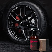 하나용품 차량용 타이어세정광택제 500ML+타이어패드 1개/올뉴투싼ix NX4 G4렉스턴 스포츠칸 슈퍼2w k9 k3포르테쿱 로디우스 테라칸 로체 토스카