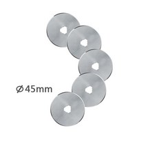 원단재단기 45mm 28mm 로터리 커터 가죽 절단 도구 패브릭 커터 원형 블레이드 diy 패치 워크 연결 바느질 퀼트 패브릭 절단 129, 5pcs 45mm 블레이드