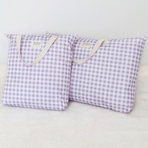 클린유니폼 방수 낮잠이불 가방, 10 퍼플 체크
