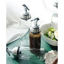 식용유 참기름 원터치뚜껑 눈금오일병 참기름병 오일용기 들기름병 소스용기 소스통, 320ml