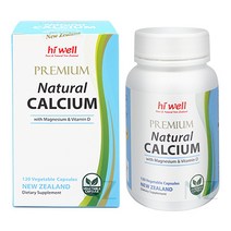 하이웰 프리미엄 내추럴 칼슘600 120캡슐 1통 (올리브비누+치약 증정) / Hiwell Premium Natural Calcium 600, 600mg, 1개