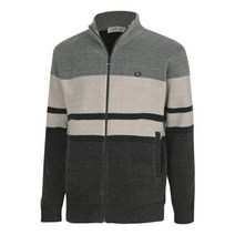 파파브로 남자 하이퀄리티 배색 니트 집업 점퍼 DO-KN-237-그레이