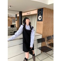 민소매 라운드넥 리본끈 짧은 원피스 블랙 숏 스커트