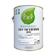 노루페인트 순앤수 100 내부용 페인트 친환경 벽지 사무실 스튜디오 4L, 아이보리/베이지 0101B