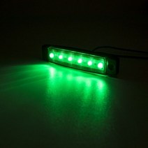 10PCS 12V 24V 경고 빛 6 LED 외부 빛 타원형 정리 트레일러 트럭 오렌지 화이트 레드 LED 사이드 마커 램, 05 10x green