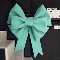 DIY 대형 리본 대왕 인간 화환 프로포즈 선물 베이비샤워 웨딩카 신부대기실 꾸미기, 티파니 블루 스몰( 45cmx60cm)