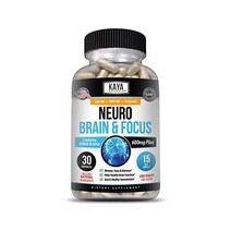Kaya Naturals 뉴로 브레인 & 포커스 보조제 (30정), 30 카운트