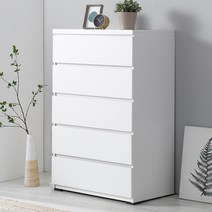 가이온 브릭 3단/5단 서랍장 수납장, 5단800화이트