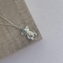 (925실버) 테디베어 실버 목걸이