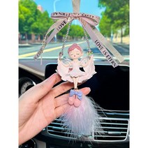 차량용 악세사리 장식걸이 차량 인테리어 여자친구 신차선물, 핑크천사