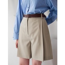 Kuho plus Tuck 볼륨 Half 팬츠 카키