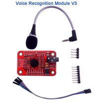RCmall 음성 인식 모듈 V3 말하기 보드 마이크 포함 Arduino 4.5-5.5V 397188, 한개옵션0