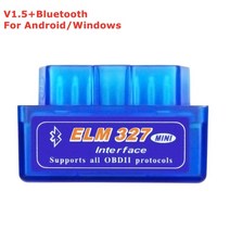 super mini elm 327 블루투스 v1.5 obd2 진단 스캐너 wifi elm327 v1.5 for ios android pc elm327 v2.1 bt 4.0 car, 빨간색