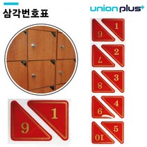 유니온 에폭시 숫자 삼각번호판(적색) (U-0330)(택1), 숫자81-90