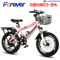 20인치자전거 MTB 입문용 자전거 출퇴근 펫바이크 추천 가벼운 튼튼한, 20인치 이중브레이크 변속, 핑크