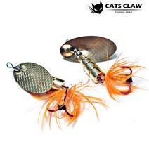 캣츠크로우 꺽지스피너 스피너베이트 꺽지스푼 다이빙비틀, 1/4oz (4개입), 실버