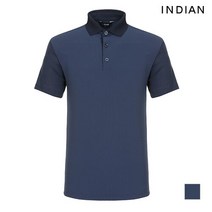 [인디안] [INDIAN] 솔리드 시어서커 반팔 카라 티셔츠_MIGASVM3161