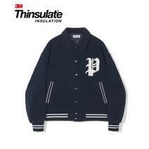 PARTIMENTO 파르티멘토 3M 신슐레이트 멜톤 심볼 바시티 자켓 네이비 Thinsulate Melton Symbol Varsity Jacket Navy