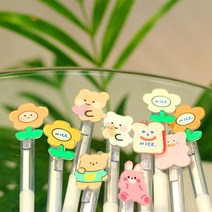 캐릭터 볼펜 선물용 예쁘고 귀여운 펜, 01.화이트플라워