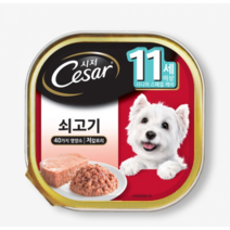 시저 반려견 주식캔 시니어 11세 이상 쇠고기, 소, 100g, 8개입