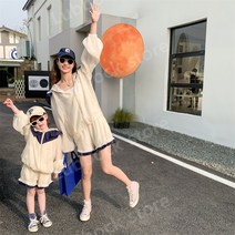 여름 점퍼 반바지 세트 모녀 맘 커플룩 패밀리 의상