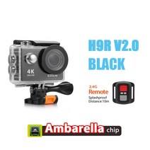 Eken-오리지널 H9R / H9 울트라 HD 4K 액션 카메라 30M 수중 방수 2.0 인치 화면 1080p 스포츠 카메라 고 익스트림 프로 캠, 02 h9r 2.0 black, SET2