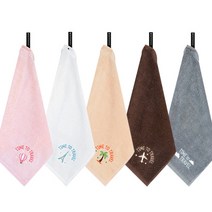 송월타올 빼꼼 갤럭시 트레블 고리수건, 5장, 트레블(피치)