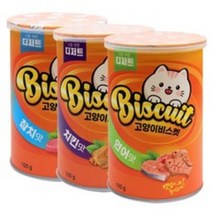 너를위한디저트 고양이 비스켓 간식 캣닢 100g x 3종세트, 연어, 치킨, 참치, 3세트