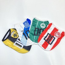 도그월드 강아지 고양이 봄 여름 축구 나시티 XS-6XL, 하늘